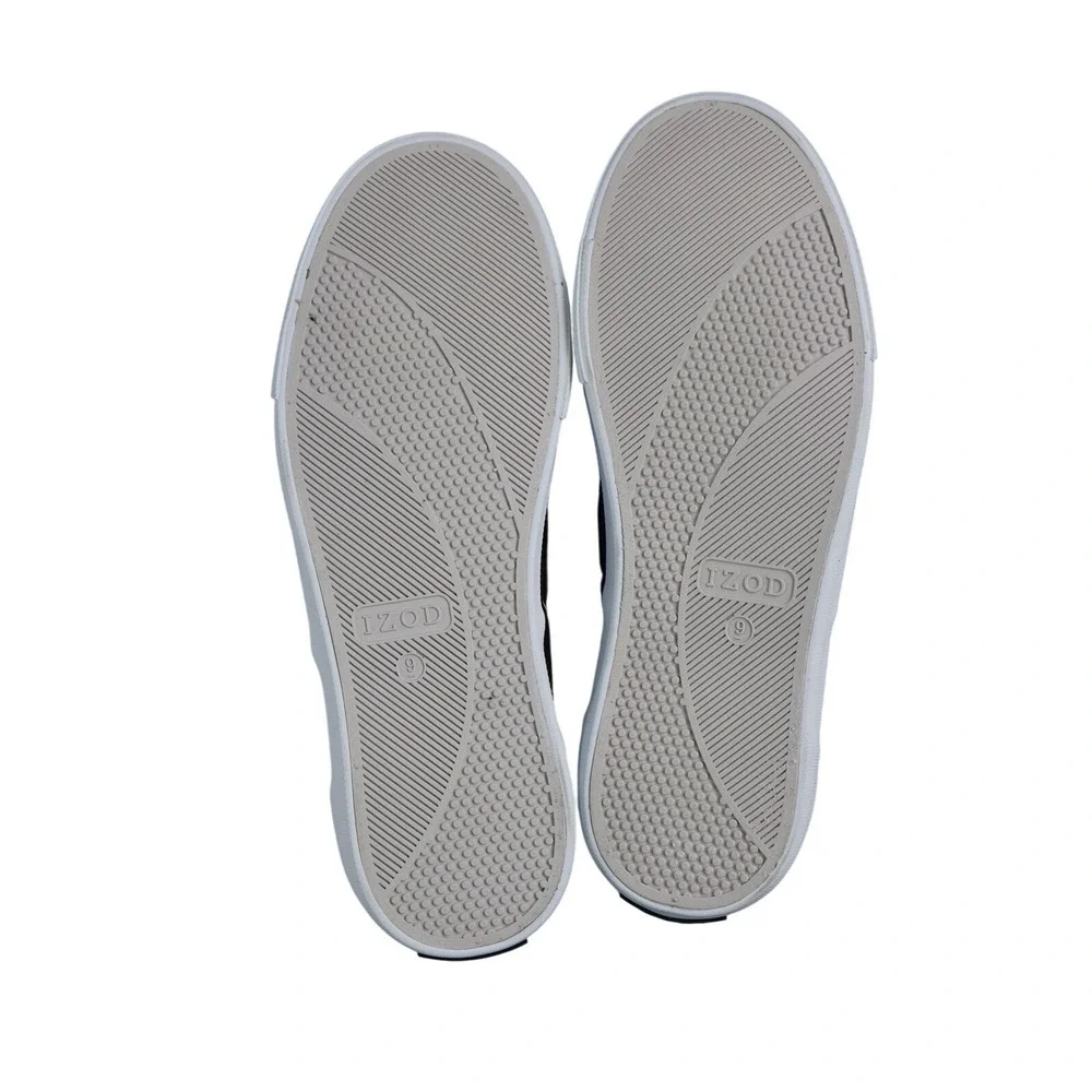 IZOD Rangley Shoes Mens Size 9 Navy Lace Up Casual Canvas Memory Foam‎ 1851110